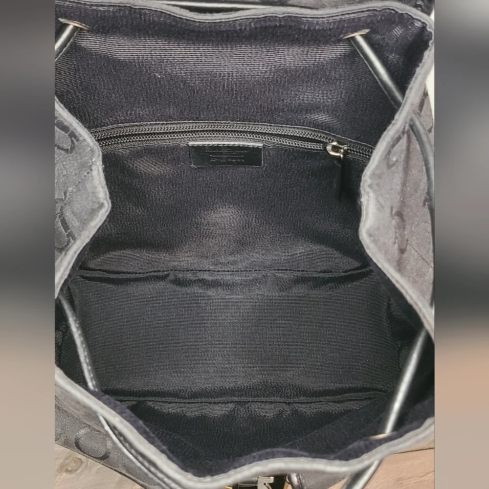 Salvatore Ferragamo Gancini Black Backpack‎